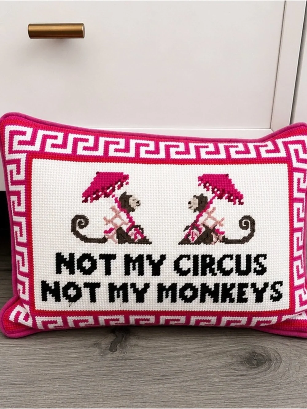 Needlepoint Throw Pillow